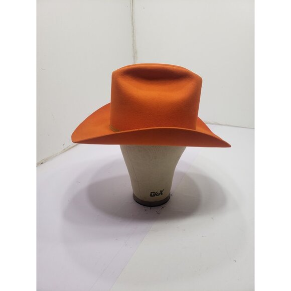Resistol Self Conforming Hand Creased Las Vegas 6 3/4 Orange Western Style 68L - Picture 2 of 12